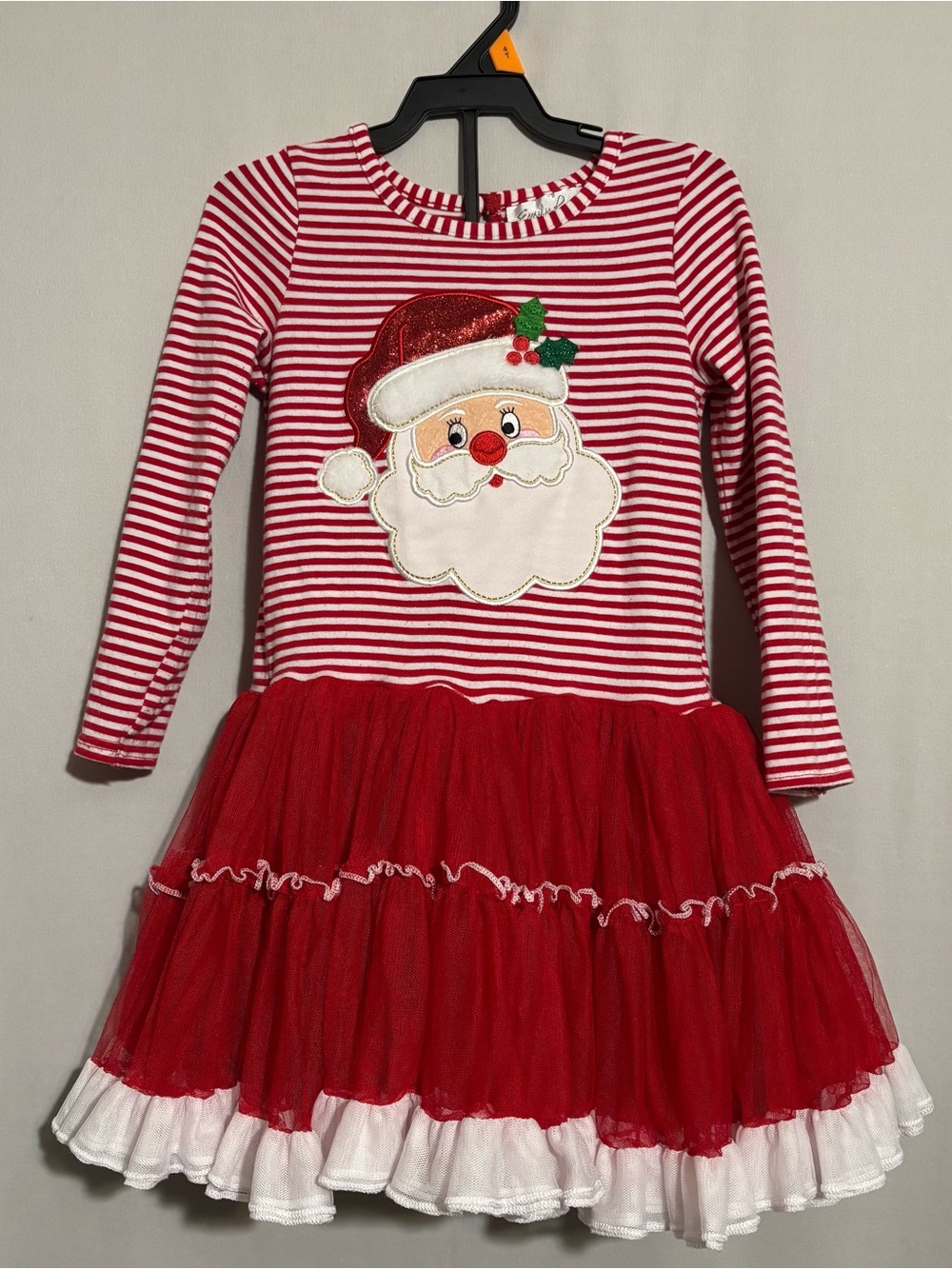 Emily Rose Little Girls 5 Red Santa Striped Tutu Holiday Costume Dress